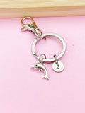 Silver Dolphin Keychain, Cetologist Gifts, N5092A