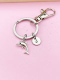 Silver Dolphin Keychain, Cetologist Gifts, N5092A