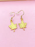 Maple Leaf Earrings, Gold Earrings, N5142