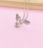 Silver Bishop Chess Piece Necklace, Chess Piece in Option, N4191A