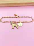 Gold Wheaten Terrier Dog Charm Bracelet, Personalized Gift, N1545