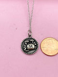 Silver Cancer Charm Necklace, Stainless Steel Cancer Pendant, N388