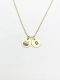 Gold Snare Drum Charm Necklace Music Instrument School Marching Band Gifts Idea Personalized Customized Made to Order, D432A