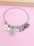 Silver Nana Sunflower Charm Bracelet, N1720