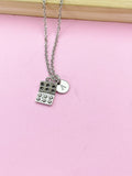 Silver Eggs Carton Charm Necklace, N5698