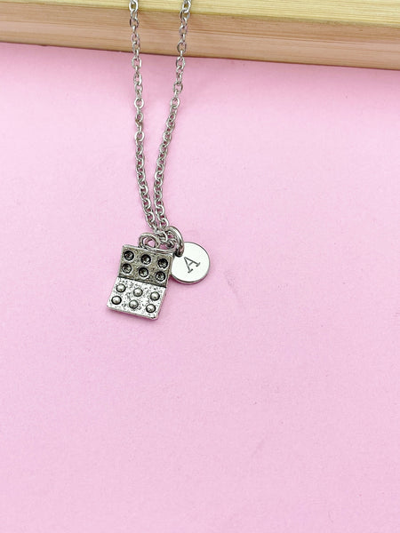 Silver Eggs Carton Charm Necklace, N5698