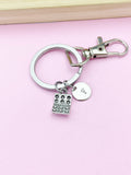 Silver Eggs Carton Charm Keychain, N5698A