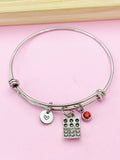 Silver Eggs Carton Charm Bracelet, N5698B
