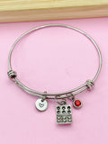 Silver Eggs Carton Charm Bracelet, N5698B