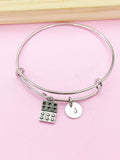 Silver Eggs Carton Charm Bracelet, N5698C