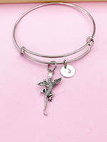 Silver Gecko Wings Charm Bracelet, N5699C