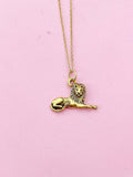 Gold Lion Charm Necklace,  N414