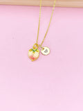Gold Peach Charm Necklace, N5786