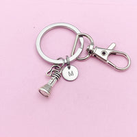 Silver Flashlight Charm Keychain, Camper Gift, Adventure Gift, N1460