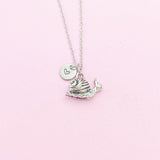 Silver Snail Charm Necklace, Snail Jewelry, Snail Charm, Insect Necklace, Personalized Gift, N2098