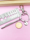 Silver Flute Charm Keychain, N5700