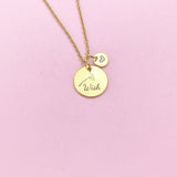 Gold Dandelion Wish Necklace, D470