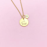 Gold Dandelion Wish Necklace, D470