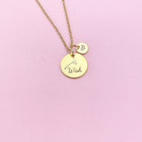 Gold Dandelion Wish Necklace, D470