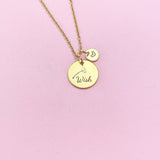 Gold Dandelion Wish Necklace, D470