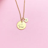 Gold Dandelion Wish Necklace, D470