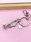 Silver Trumpet Charm Keychain, N5701