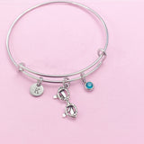 Silver Eyeglasses Charm Bracelet, Reading Glasses Charm, Optometry Gift, Medical Eye Doctor Gift, Graduation Gift, N2233B
