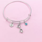 Silver Eyeglasses Charm Bracelet, Reading Glasses Charm, Optometry Gift, Medical Eye Doctor Gift, Graduation Gift, N2233B