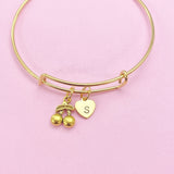 Gold Cherry Charm Bracelet, N5302A