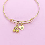 Gold Cherry Charm Bracelet, N5302A