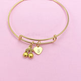 Gold Cherry Charm Bracelet, N5302A