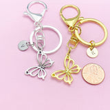 Silver Butterfly Charm Keychain, N131R