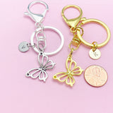 Silver Butterfly Charm Keychain, N131R