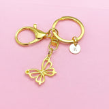 Gold Butterfly Charm Keychain, N131T