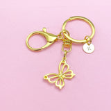 Gold Butterfly Charm Keychain, N131T