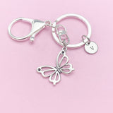 Silver Butterfly Charm Keychain, N131R