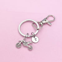 Silver Motorcycle Charm Keychain, N1565B