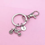 Silver Motorcycle Charm Keychain, N1565B