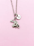 Silver Monkey Orangutan Charm Necklace, N5577A