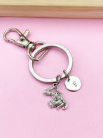 Silver Monkey Orangutan Charm Keychain, N5577B