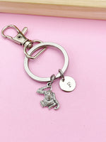 Silver Monkey Orangutan Charm Keychain, N5577B
