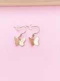 Rose Gold Butterfly Charm Earrings, N2770A