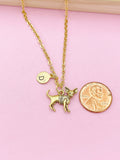 Gold Chihuahua Charm Necklace, N489