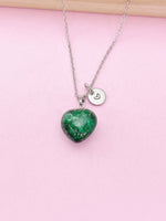 Silver Natural Ruby in Zoisite Heart Necklace, N5332D