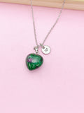 Silver Natural Ruby in Zoisite Heart Necklace, N5332D