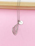 Silver Butterfly Wing Charm Necklace, N2015S