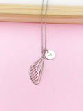 Silver Butterfly Wing Charm Necklace, N2015S