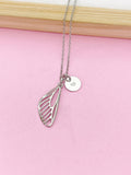 Silver Butterfly Wing Charm Necklace, N2015S