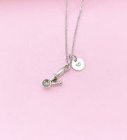 Silver Ice Cream Scoop Charm Necklace, N506