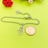 Silver Star of David Charm Bracelet, N80C